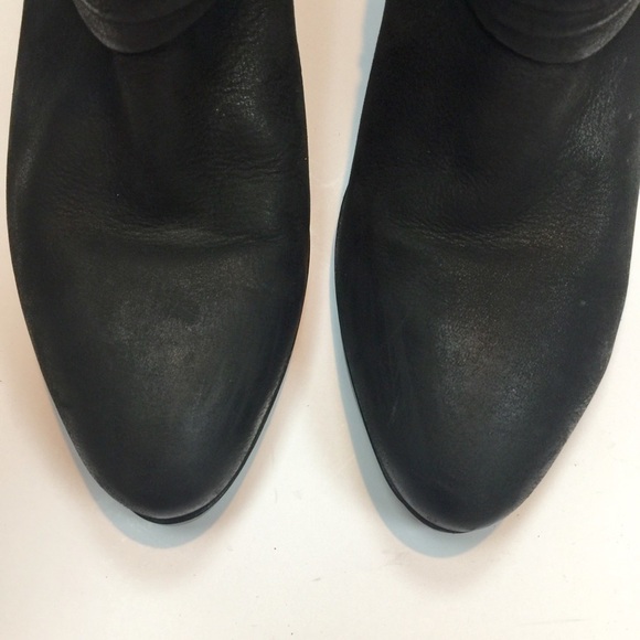 Sheridan Mia Black Leather Heeled Booties Size 10 - Picture 9 of 14